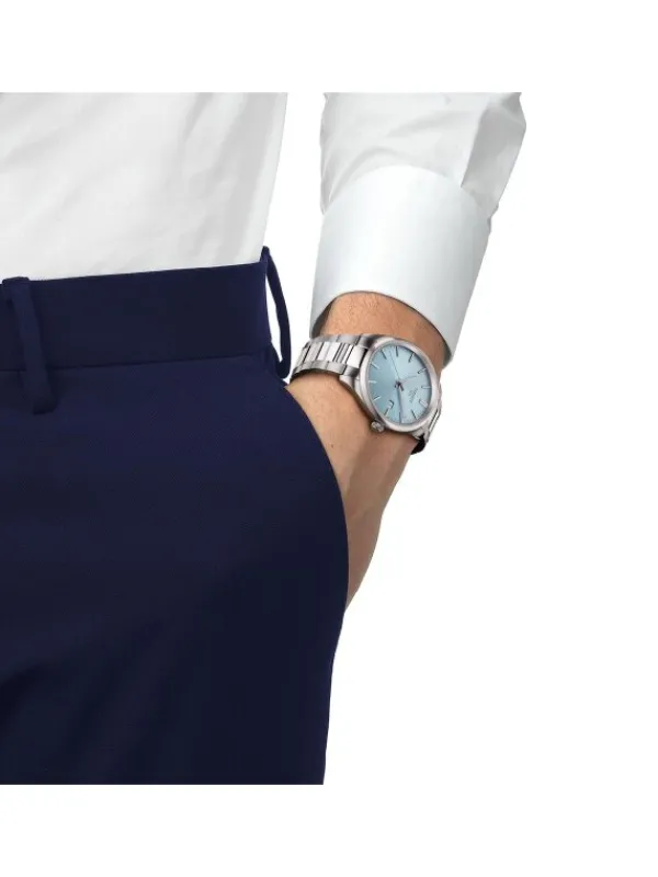 TISSOT Herrenuhren-PR 100 Quarz 40mm Hellblau T150.410.11.351.00