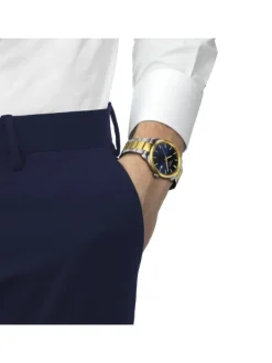 TISSOT Herrenuhren-PR100 Blau Bicolor T150.410.22.041.00