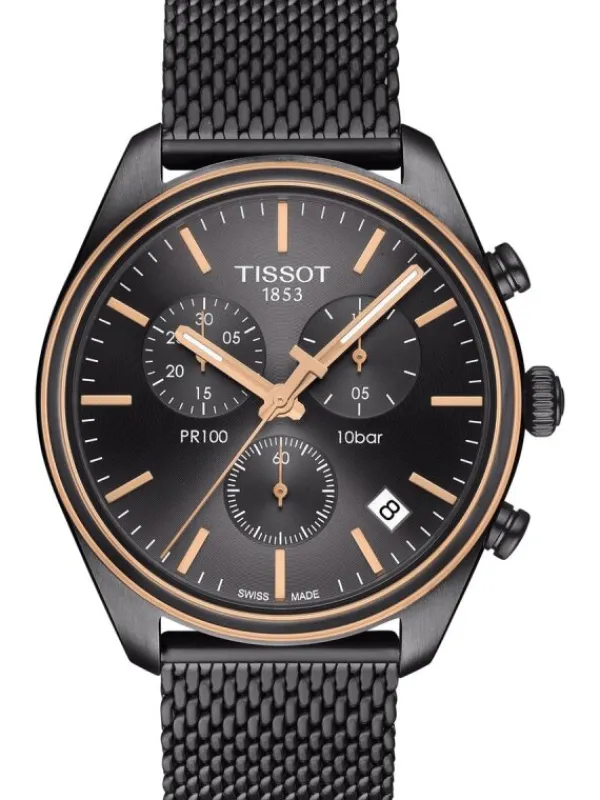 TISSOT Herrenuhren-PR100 CHRONO Quartz T101.417.23.061.00