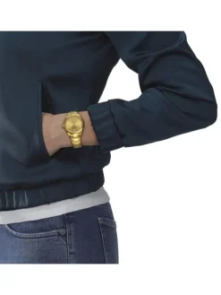 TISSOT Damenuhren-PR100 goldf. mit Metallband T150.210.33.021.00