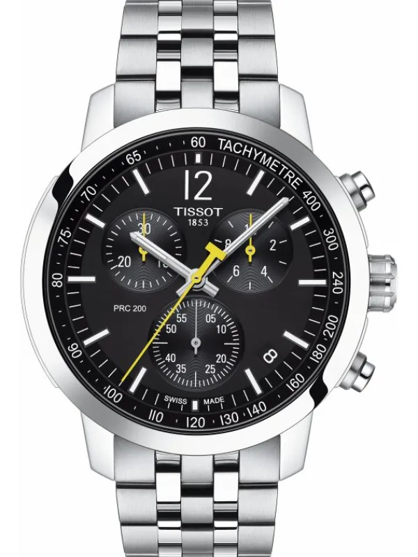 TISSOT Herrenuhren-PRC 200 schwarz Stahlarmband T114.417.11.057.00