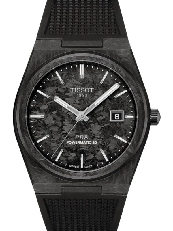 TISSOT Herrenuhren-PRX Powermatic 80 40 mm Carbon T137.907.97.201.00