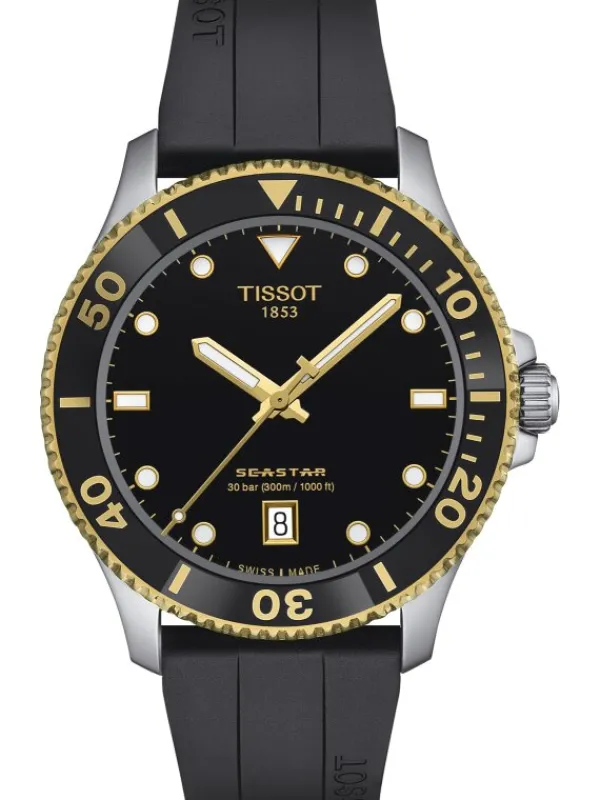 TISSOT Herrenuhren-SEASTAR 1000 40 mm Quarz Schwarz T120.410.27.051.00