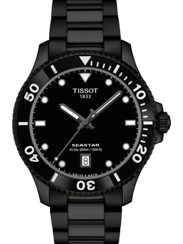 TISSOT Herrenuhren-Seastar 1000 40mm schwarz T120.410.33.051.00