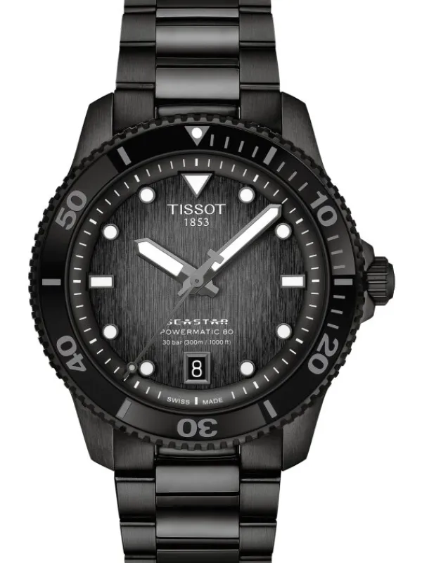 TISSOT Herrenuhren-Seastar 1000 Powermatic 80 40mm black T120.807.33.051.00