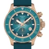 TISSOT Herrenuhren | Damenuhren-Seastar 1000 Quarz Chronograph 38 mm rosé türkis T120.217.37.041.00