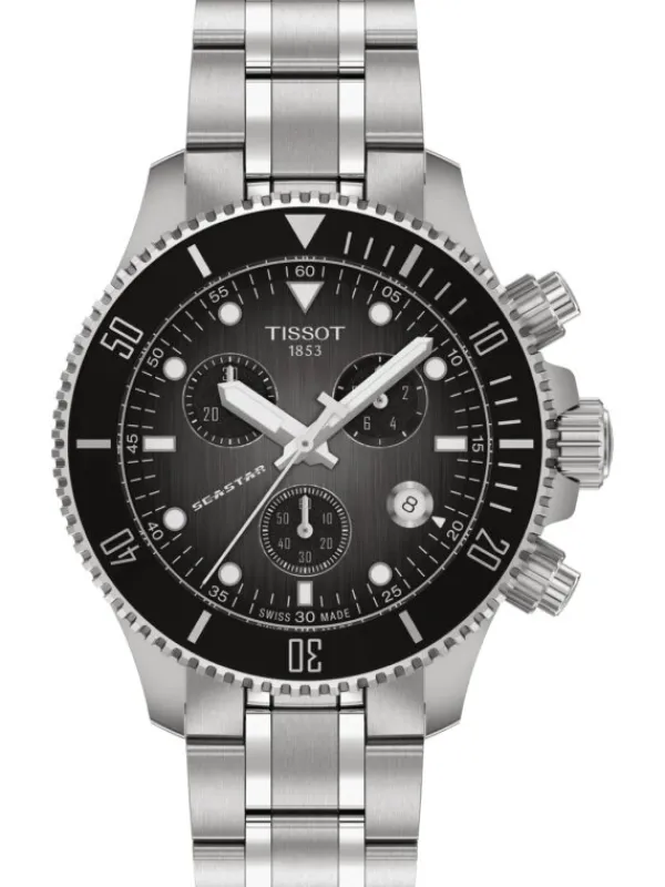 TISSOT Herrenuhren | Damenuhren-Seastar 1000 Quarz Chronograph 38 mm T120.217.11.061.00