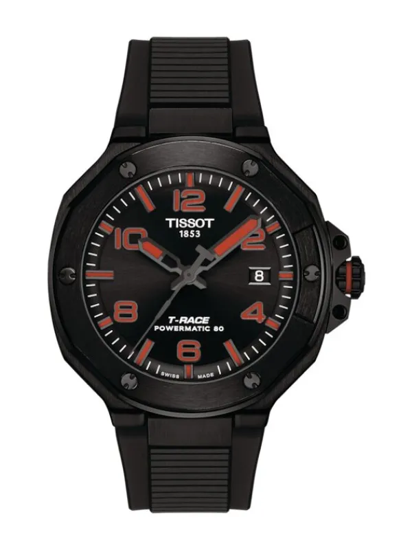 TISSOT Herrenuhren-T-Race Powermatic 80 41mm schwarz rot T141.807.37.057.00