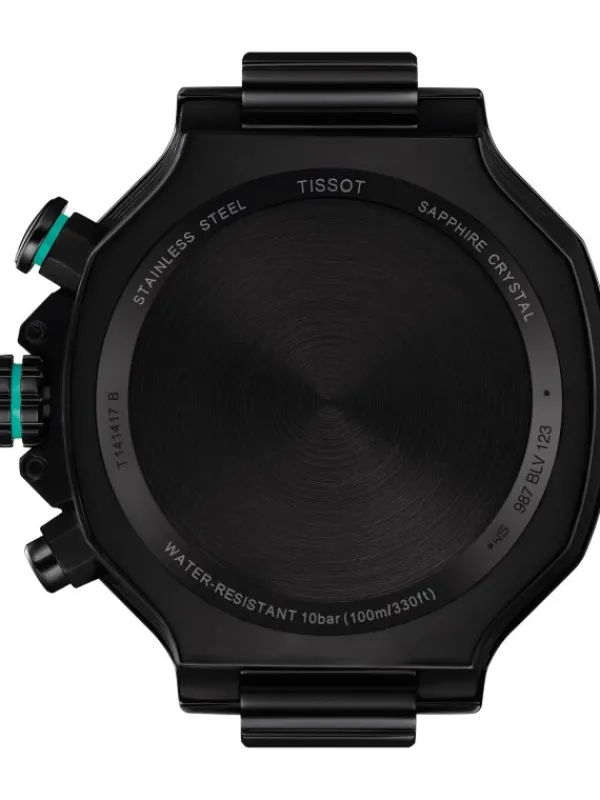 TISSOT Herrenuhren-T-Race Quarz Chronograph Türkis T141.417.37.051.01