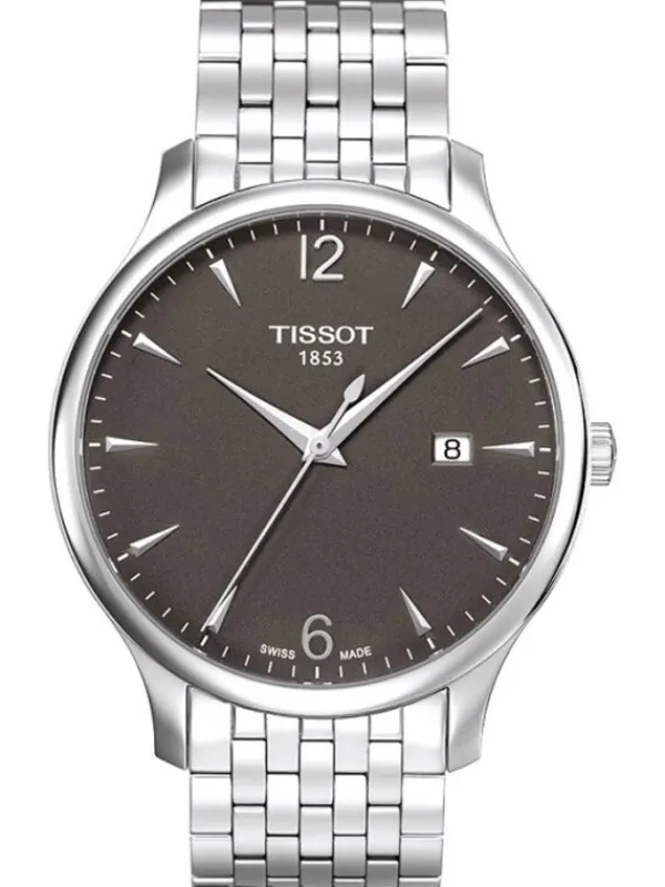 TISSOT Herrenuhren-TRADITION Quartz, Metallarmband T063.610.11.067.00