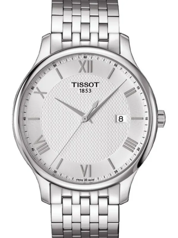 TISSOT Herrenuhren-TRADITION Quartz, Metallarmband T063.610.11.038.00