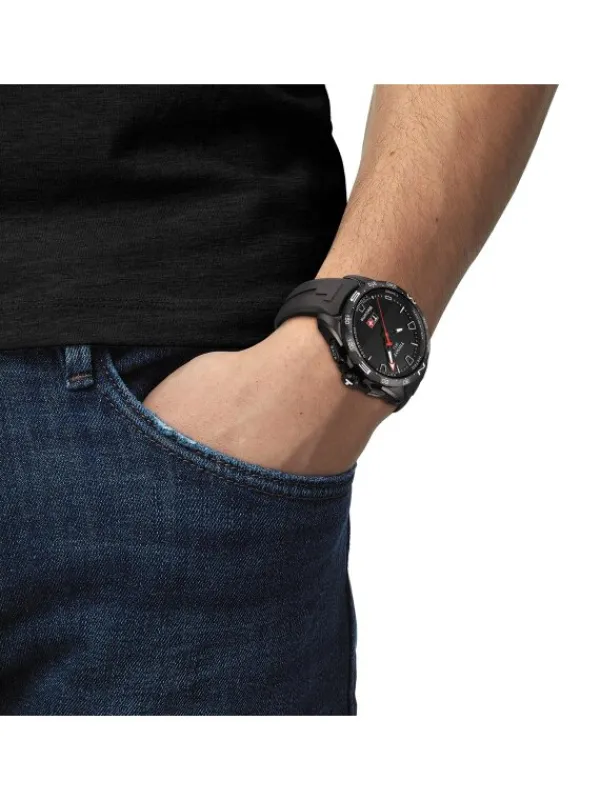 TISSOT Smartwatches | Herrenuhren-T-TOUCH CONNECT solar schwarz ip T121.420.47.051.03