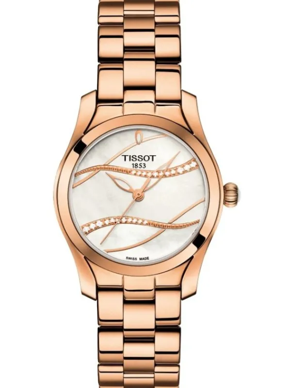 TISSOT Damenuhren-T-WAVE, Lady, Metallarmband, rosé T112.210.33.111.00