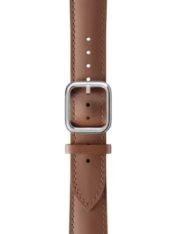 WITHINGS Uhrenarmbänder-Kalbsleder, braun, 20 mm, Schließe silbern 3700546704642