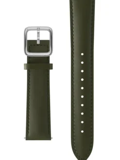 WITHINGS Uhrenarmbänder-Kalbsleder, Kaki grün, 20 mm, Schließe silbern 3700546707681