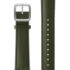 WITHINGS Uhrenarmbänder-Kalbsleder, kaki grün, 18 mm, Schließe silbern 3700546707636