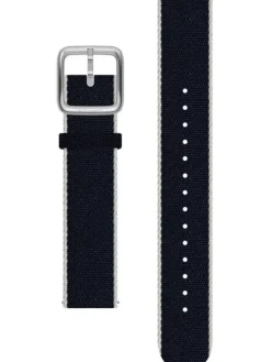 WITHINGS Uhrenarmbänder-PET Recycled, blau/weiß, 20 mm, Schließe silbern 3700546706592