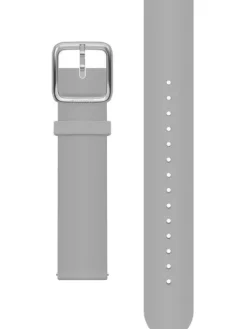 WITHINGS Uhrenarmbänder-Premium Silikon, grau, 18 mm, Schließe silbern 3700546707162