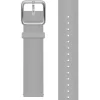 WITHINGS Uhrenarmbänder-Premium Silikon, grau, 20 mm, Schließe silbern 3700546707179